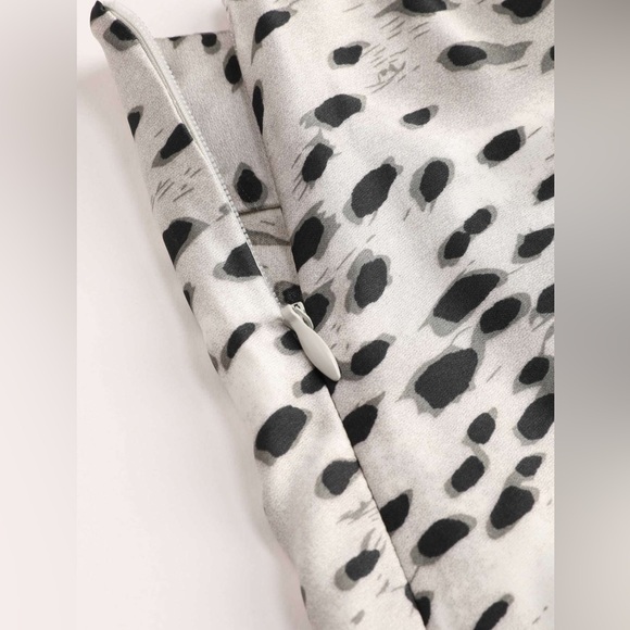 Leopard Drawstring Split Maxi Skirt - Picture 4 of 6